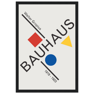 Walter Gropius Bauhaus Artwork Poster - Matte / 12 x 18″ (30 x 45cm) / Black - Poster