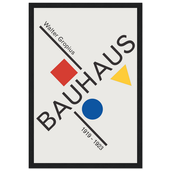 Walter Gropius Bauhaus Artwork Poster - Matte / 12 x 18″ (30 x 45cm) / Black - Poster