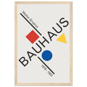 Walter Gropius Bauhaus Artwork Poster - Matte / 12 x 18″ (30 x 45cm) / Wood - Poster