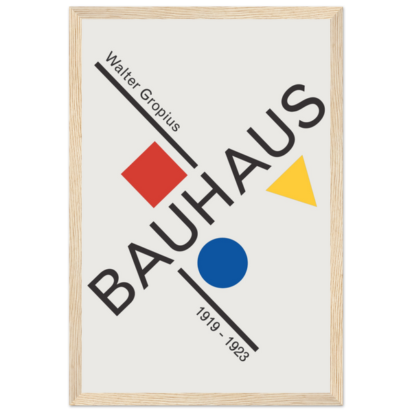 Walter Gropius Bauhaus Artwork Poster - Matte / 12 x 18″ (30 x 45cm) / Wood - Poster