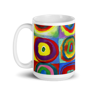 Wassily Farbstudie - Color Study Squares with Concentric Circles 1913 Artwork Mug - 15oz (444mL) - Mug
