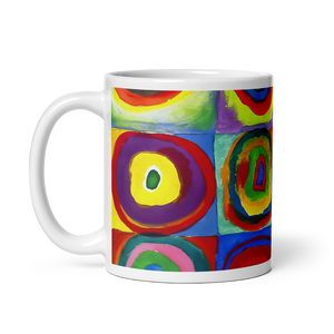 Wassily Farbstudie - Color Study Squares with Concentric Circles 1913 Artwork Mug - 11oz (325mL) - Mug