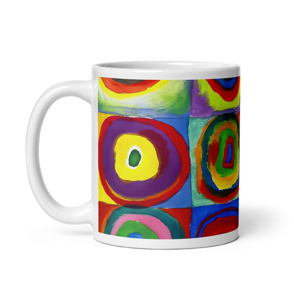 Wassily Farbstudie - Color Study Squares with Concentric Circles 1913 Artwork Mug - 11oz (325mL) - Mug