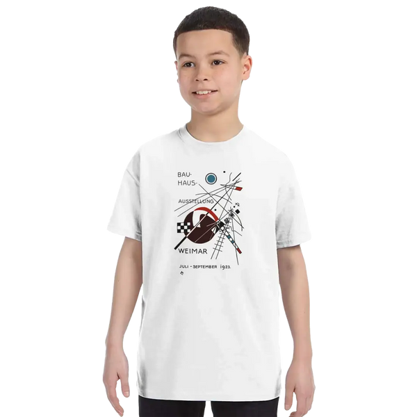 Wassily Kandinsky - Bauhaus Exhibition Artwork T-Shirt - Youth / White / S - T-Shirt