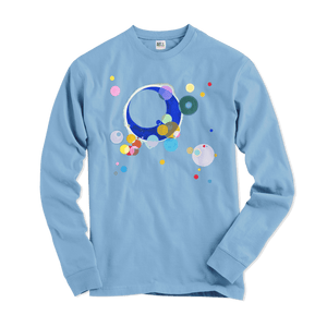 Wassily Kandinsky Several Circles 1926 Artwork Long Sleeve Shirt - Light Blue / Small - Long Sleeve Shirt
