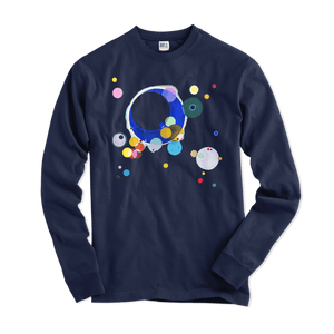 Wassily Kandinsky Several Circles 1926 Artwork Long Sleeve Shirt - Navy / Small - Long Sleeve Shirt