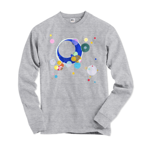Wassily Kandinsky Several Circles 1926 Artwork Long Sleeve Shirt - Heather Grey / Small - Long Sleeve Shirt