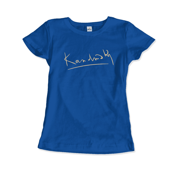 Wassily Kandinsky Signature Art T-Shirt - Women / Royal Blue / S - T-Shirt
