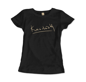 Wassily Kandinsky Signature Art T-Shirt - Women / Black / S - T-Shirt