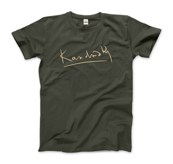 Wassily Kandinsky Signature Art T-Shirt - Men / Military Green / S - T-Shirt