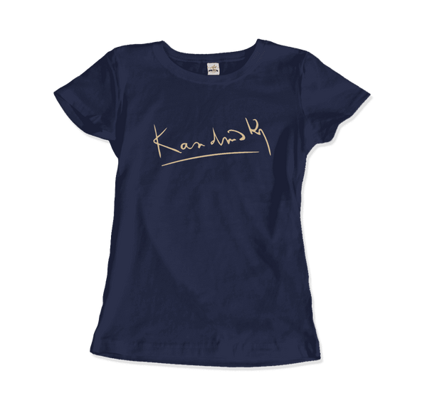 Wassily Kandinsky Signature Art T-Shirt - Women / Navy / S - T-Shirt