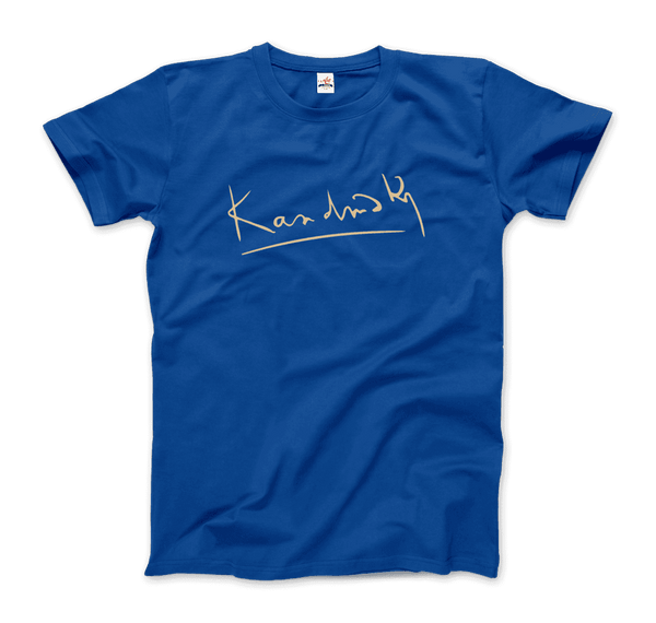 Wassily Kandinsky Signature Art T-Shirt - Men / Royal Blue / S - T-Shirt