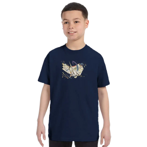 Wassily Kandinsky Untitled 1922 Artwork T-Shirt - Youth / Navy / S - T-Shirt