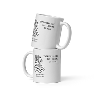 Picasso Self-Portrait Mug – 'Everything You Can Imagine Is Real' - Art-O-Rama Shop