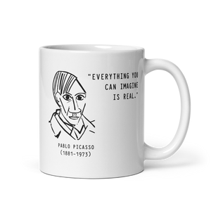 Picasso Self-Portrait Mug – 'Everything You Can Imagine Is Real' - Art-O-Rama Shop