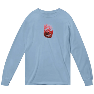 Wilson the Volleyball from Cast Away Movie Long Sleeve Shirt - Light Blue / Small - Long Sleeve Shirt