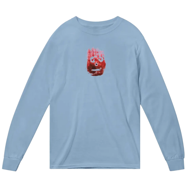 Wilson the Volleyball from Cast Away Movie Long Sleeve Shirt - Light Blue / Small - Long Sleeve Shirt