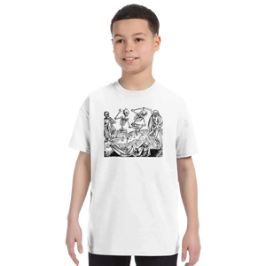 Wolgemut - Dance of Death from ’The Nuremberg Chronicle’ 1493 T-Shirt - Youth / White / S - T-Shirt