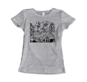 Wolgemut - Dance of Death from ’The Nuremberg Chronicle’ 1493 T-Shirt - Women (Fitted) / Heather Grey / S - T-Shirt