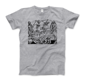 Wolgemut - Dance of Death from ’The Nuremberg Chronicle’ 1493 T-Shirt - Men (Unisex) / Heather Grey / S - T-Shirt
