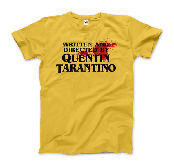 Written and Directed by Quentin Tarantino (Bloodstained) T-Shirt - Men / Yellow S