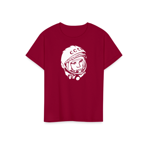 Yuri Gagarin CCCP Design T - Shirt - Youth / Dark Red / S - T - Shirt