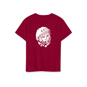 Yuri Gagarin CCCP Design T - Shirt - Youth / Dark Red / S - T - Shirt