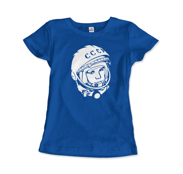 Yuri Gagarin CCCP Design T - Shirt - Women (Fitted) / Royal Blue / S - T - Shirt