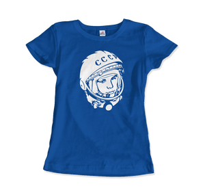 Yuri Gagarin CCCP Design T - Shirt - Women (Fitted) / Royal Blue / S - T - Shirt