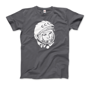 Yuri Gagarin CCCP Design T - Shirt - Men (Unisex) / Charcoal / S - T - Shirt