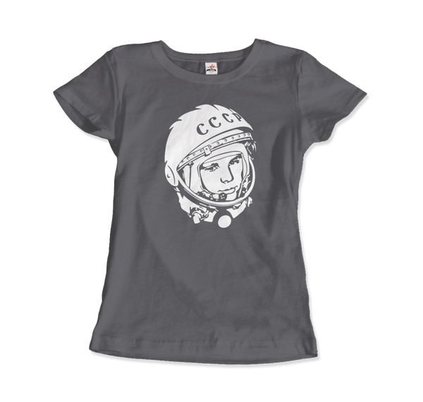 Yuri Gagarin CCCP Design T - Shirt - Women (Fitted) / Charcoal / S - T - Shirt