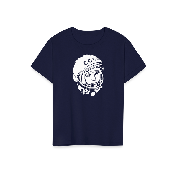 Yuri Gagarin CCCP Design T - Shirt - Youth / Navy / S - T - Shirt