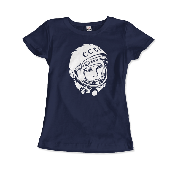 Yuri Gagarin CCCP Design T - Shirt - Women (Fitted) / Navy / S - T - Shirt