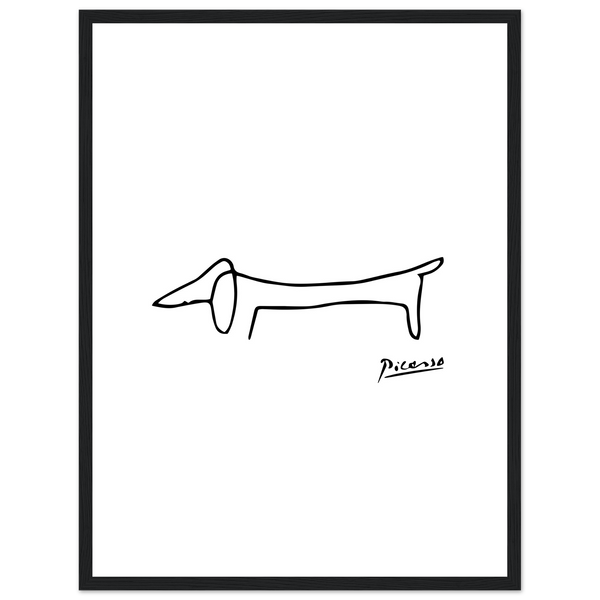 Obra de Pablo Picasso Dachshund Dog (Bulto) Póster