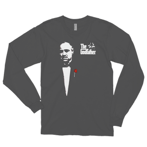 The Godfather 1972 Movie Don Corleone Long Sleeve Shirt - Asphalt / Small by Art-O-Rama