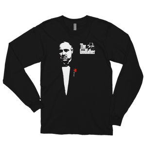 The Godfather 1972 Movie Don Corleone Long Sleeve Shirt - Black / Small by Art-O-Rama