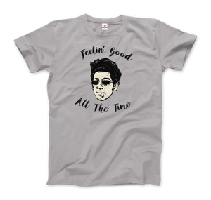 Cosmo Kramer, Feeling Good All The Time, Seinfeld T-Shirt - Men / Silver / Small by Art-O-Rama