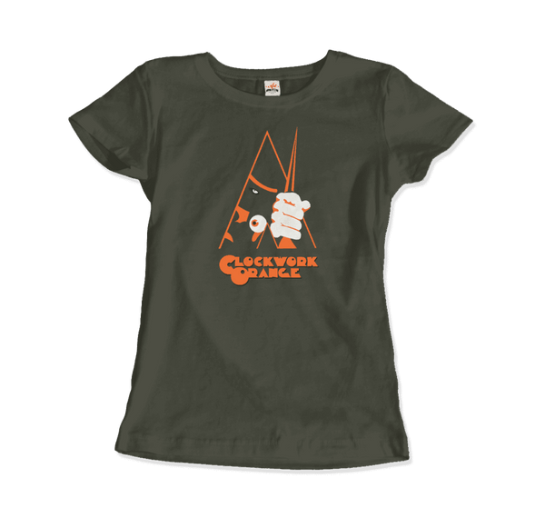 A Clockwork Orange Movie - Artwork Reproduction T-Shirt - Women / Military Green / Small - T-Shirt