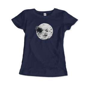A Trip to the Moon 1902 Movie Artwork T-Shirt - Women / Navy / Small - T-Shirt
