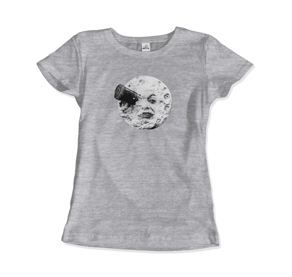 A Trip to the Moon 1902 Movie Artwork T-Shirt - Women / Heather Grey / Small - T-Shirt