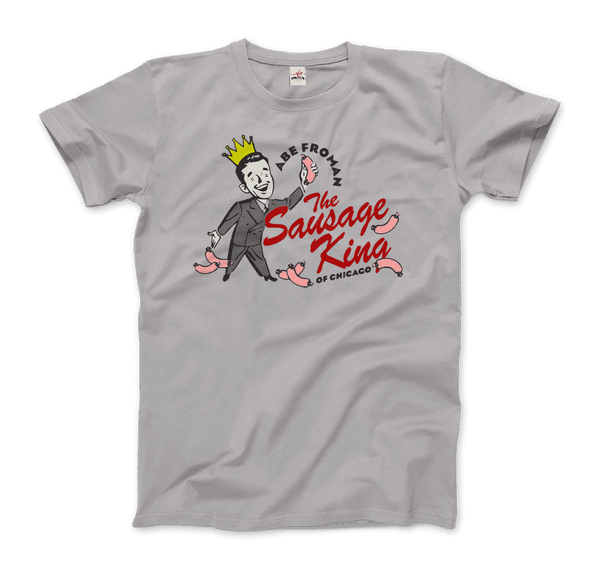 Abe Froman The Sausage King of Chicago from Ferris Bueller's Day Off T-Shirt - Men / Silver / Small by Art-O-Rama