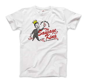 Abe Froman The Sausage King of Chicago from Ferris Bueller's Day Off T-Shirt - Men / White / Small by Art-O-Rama