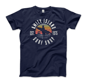 Amity Island Surf Shop Jaws T-Shirt - Men / Navy / Small - T-Shirt