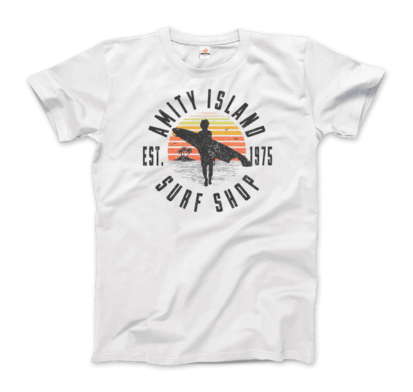 Amity Island Surf Shop Jaws T-Shirt - Men / White / Small - T-Shirt