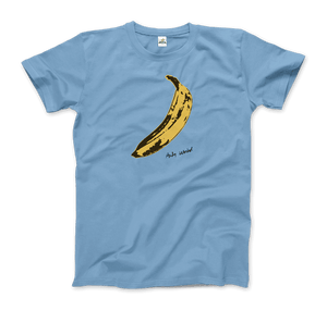 Andy Warhol’s Banana 1967 Pop Art T-Shirt - Men (Unisex) / Light Blue / S - T-Shirt