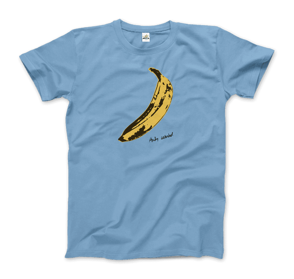 Andy Warhol’s Banana 1967 Pop Art T-Shirt - Men / Light Blue / Small - T-Shirt