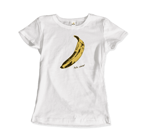 Andy Warhol’s Banana 1967 Pop Art T-Shirt - Women (Fitted) / White / S - T-Shirt
