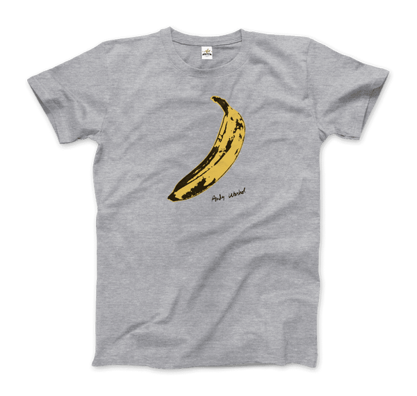 Andy Warhol’s Banana 1967 Pop Art T-Shirt - Men / Heather Grey / Small - T-Shirt