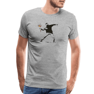 Banksy Flower Thrower Artwork T-Shirt - T-Shirt