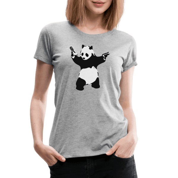 Banksy Pandamonium Armed Panda Artwork T-Shirt - T-Shirt